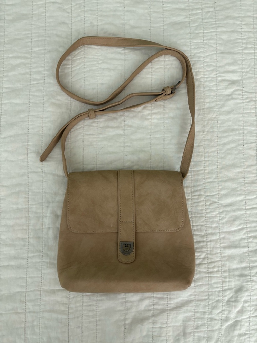 Joy Susan Small Beige Tan Leather Crossbody Bag - Versatile Everyday Style